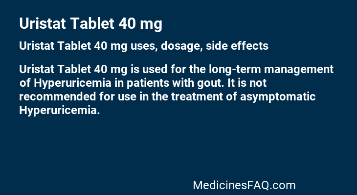 Uristat Tablet 40 mg