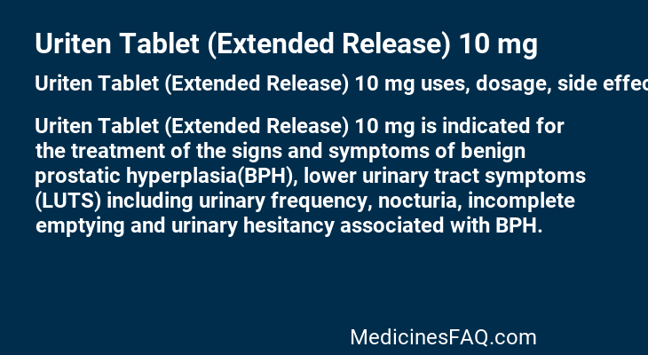 Uriten Tablet (Extended Release) 10 mg