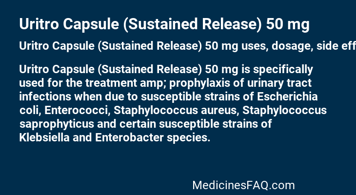 Uritro Capsule (Sustained Release) 50 mg
