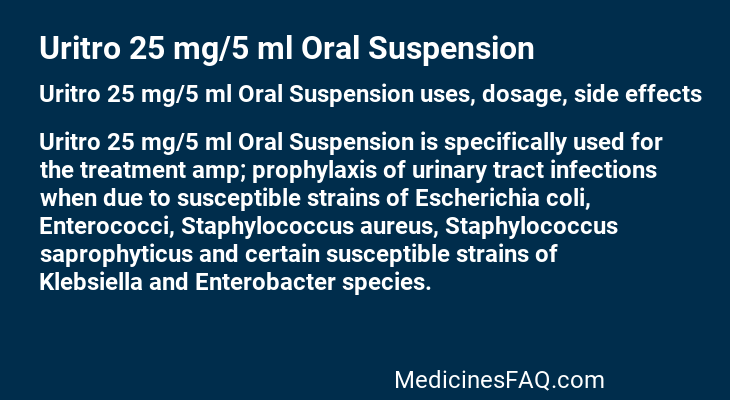 Uritro 25 mg/5 ml Oral Suspension