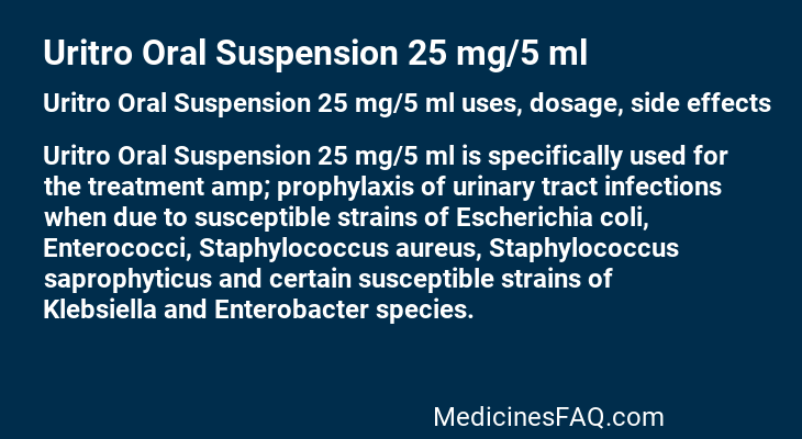 Uritro Oral Suspension 25 mg/5 ml