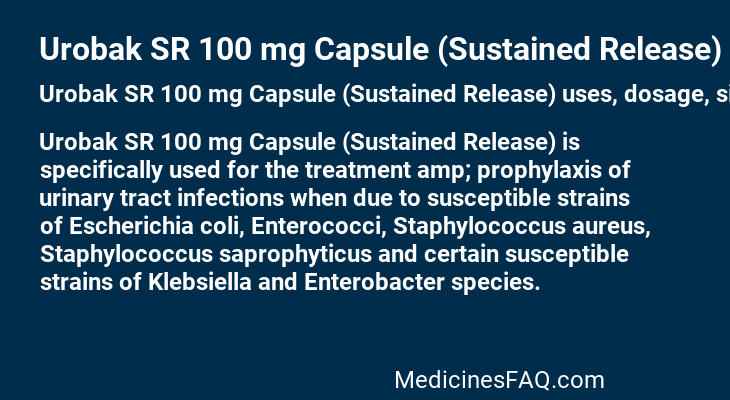 Urobak SR 100 mg Capsule (Sustained Release)