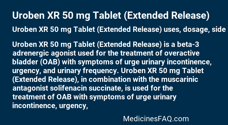 Uroben XR 50 mg Tablet (Extended Release)