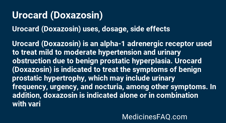 Urocard (Doxazosin)