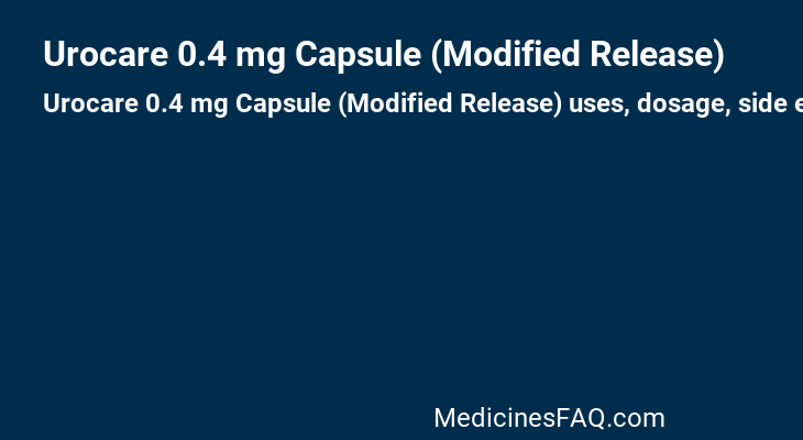 Urocare 0.4 mg Capsule (Modified Release)