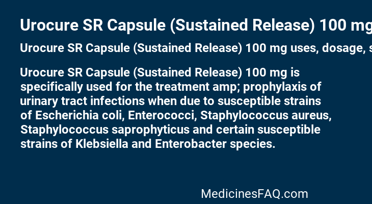 Urocure SR Capsule (Sustained Release) 100 mg