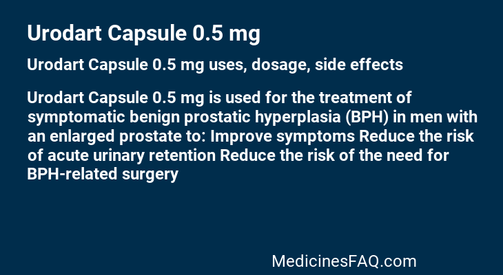 Urodart Capsule 0.5 mg
