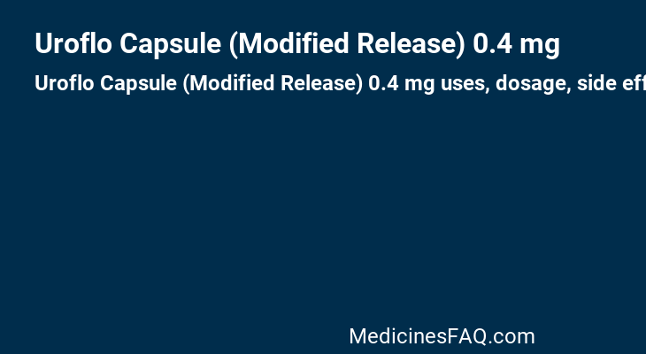 Uroflo Capsule (Modified Release) 0.4 mg