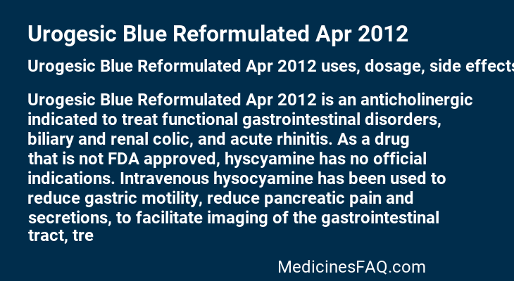 Urogesic Blue Reformulated Apr 2012