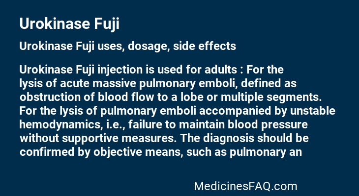 Urokinase Fuji