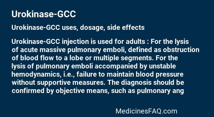 Urokinase-GCC