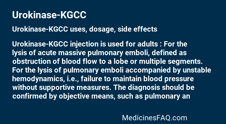 Urokinase-KGCC