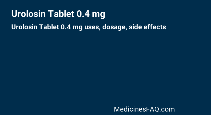 Urolosin Tablet 0.4 mg