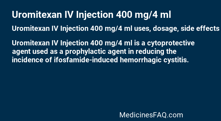 Uromitexan IV Injection 400 mg/4 ml
