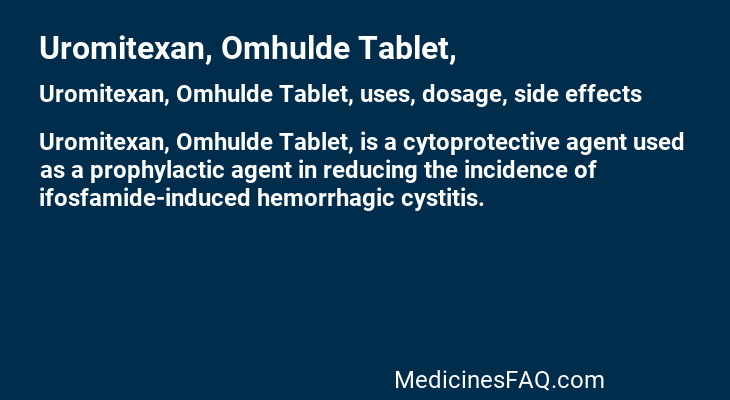 Uromitexan, Omhulde Tablet,