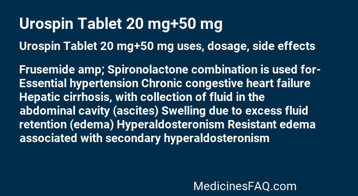 Urospin Tablet 20 mg+50 mg