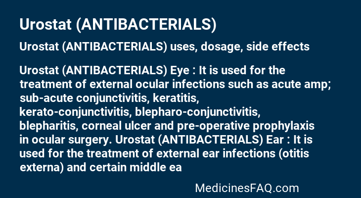 Urostat (ANTIBACTERIALS)