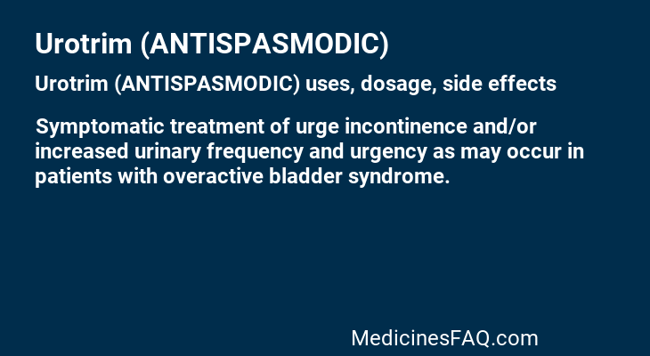 Urotrim (ANTISPASMODIC)