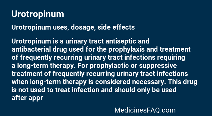 Urotropinum