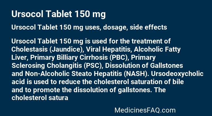 Ursocol Tablet 150 mg