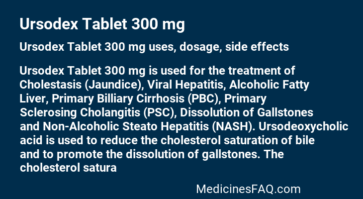 Ursodex Tablet 300 mg