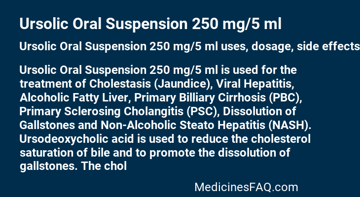 Ursolic Oral Suspension 250 mg/5 ml