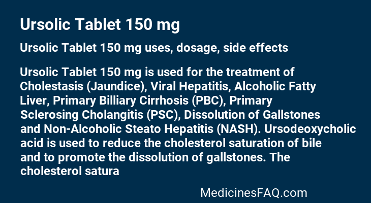 Ursolic Tablet 150 mg