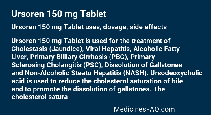 Ursoren 150 mg Tablet