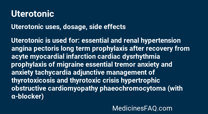 Uterotonic