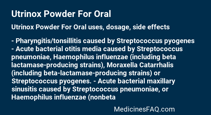 Utrinox Powder For Oral