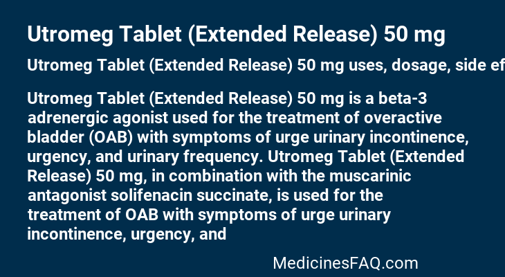 Utromeg Tablet (Extended Release) 50 mg