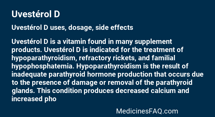 Uvestérol D