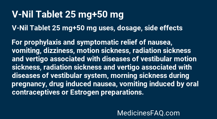 V-Nil Tablet 25 mg+50 mg