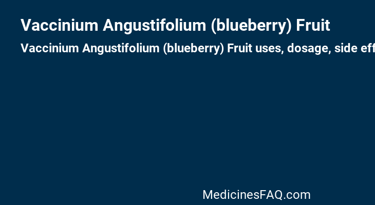 Vaccinium Angustifolium (blueberry) Fruit