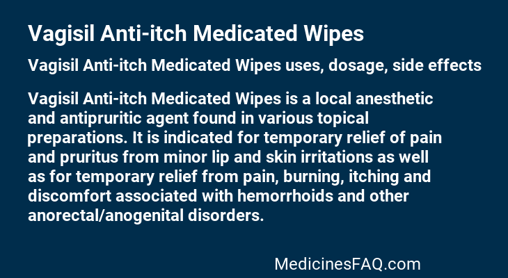Vagisil Anti-itch Medicated Wipes