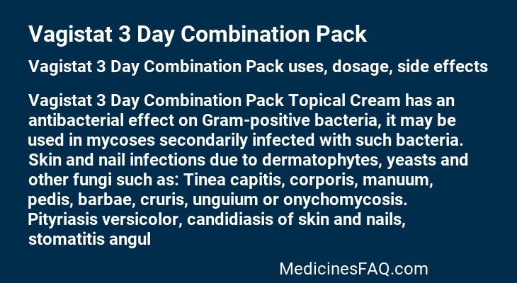 Vagistat 3 Day Combination Pack