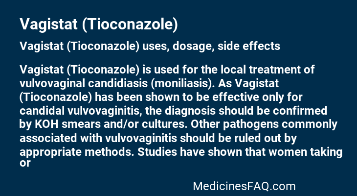 Vagistat (Tioconazole)