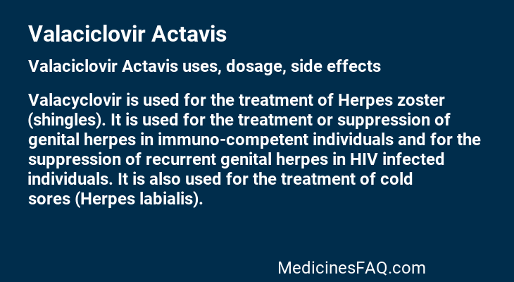 Valaciclovir Actavis
