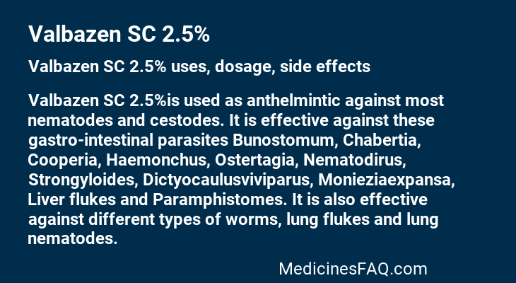 Valbazen SC 2.5%