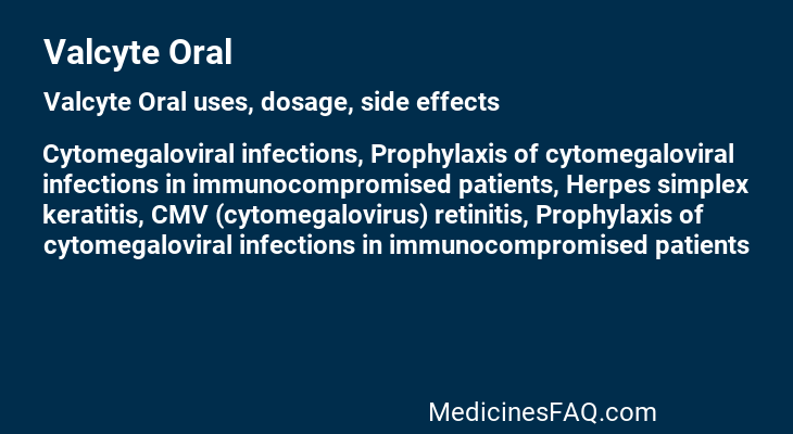 Valcyte Oral