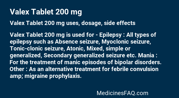 Valex Tablet 200 mg