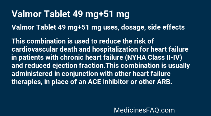 Valmor Tablet 49 mg+51 mg