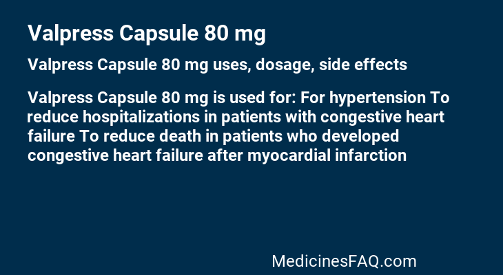Valpress Capsule 80 mg