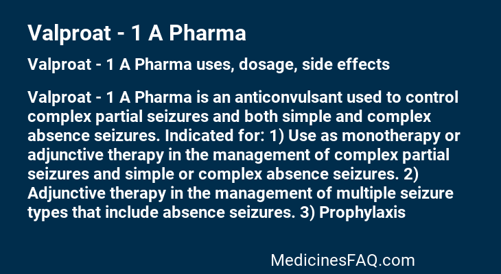 Valproat - 1 A Pharma