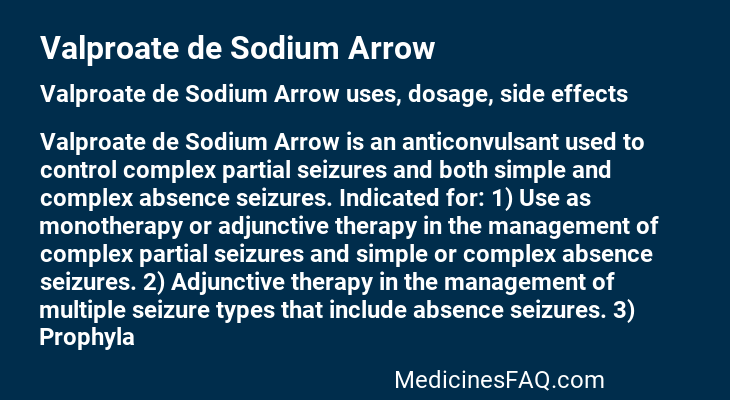 Valproate de Sodium Arrow