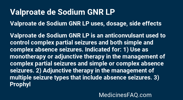 Valproate de Sodium GNR LP