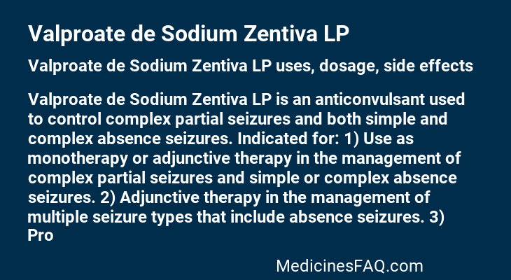 Valproate de Sodium Zentiva LP