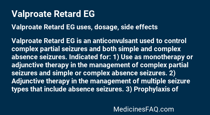 Valproate Retard EG