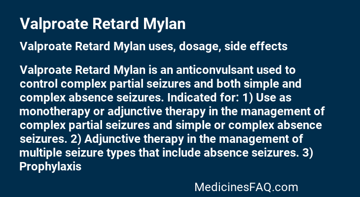 Valproate Retard Mylan