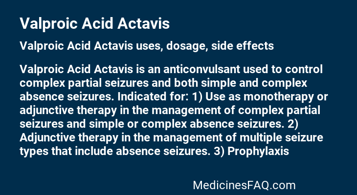 Valproic Acid Actavis